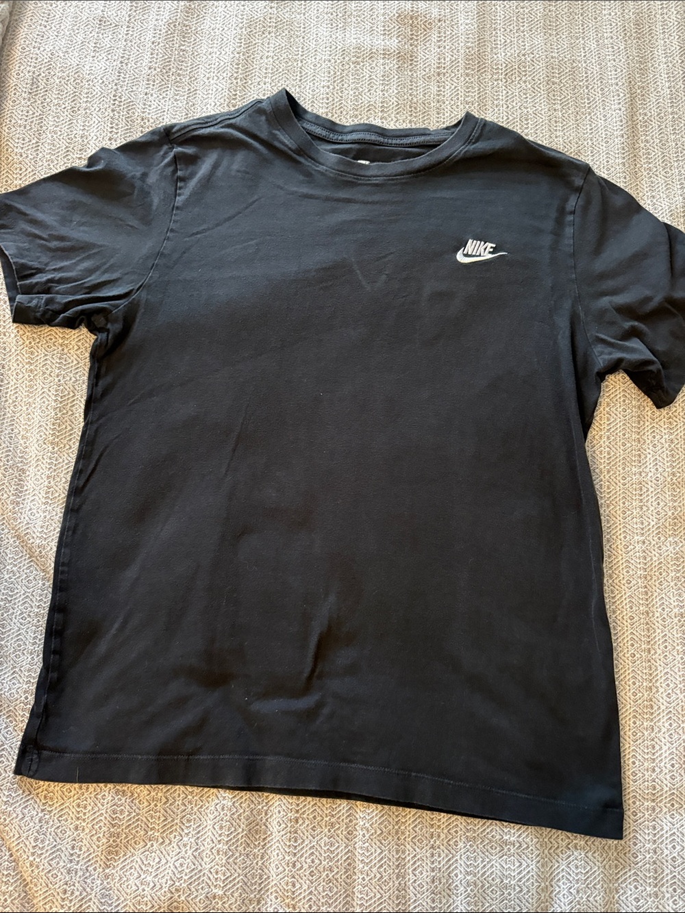 Nike Black Short-Sleeve Crew Logo Tee